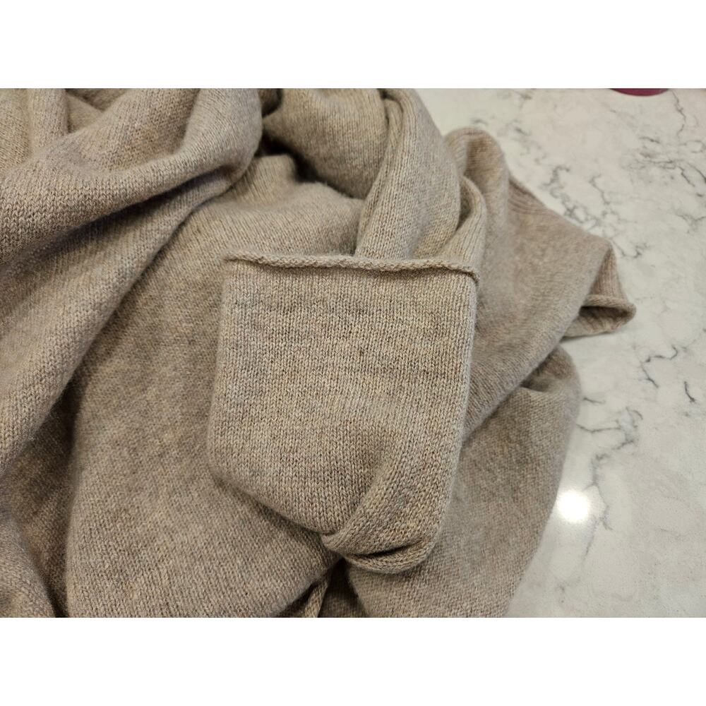 Cynthia Rowley Cashmere Draped Open Cardigan Sweater 2 Ply Beige Taupe Size M - Picture 4 of 11